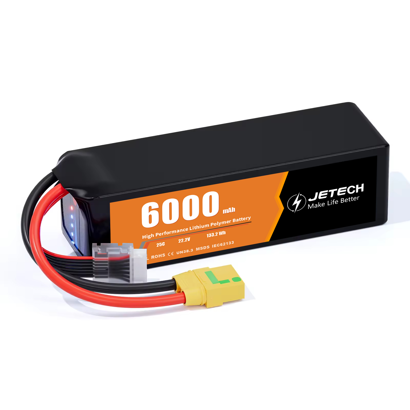 RC Pil 11.1V 6000mAh, 14.8V 6.0Ah, 22.2V 6.0Ah 100C 80C 50C 30C FPV ve Yarış Arabası için Yüksek Deşarj Oranı Daha Büyük Güç Lityum Pil